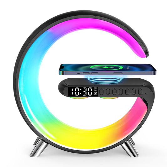 Digital Led Wireless Charger with Speaker