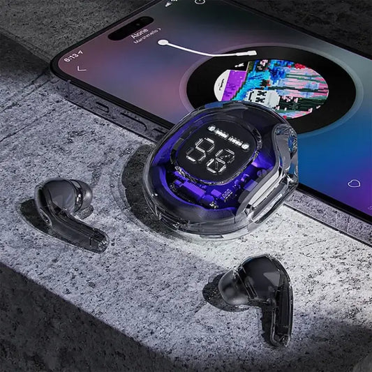 T8 Crystal Wireless Earphones - Transparent (Air 39).