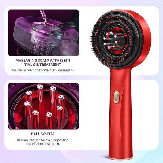 Portable Vibration Massage Comb Scalp Oil Applicator for Hair Growth and Anti-Hair Loss