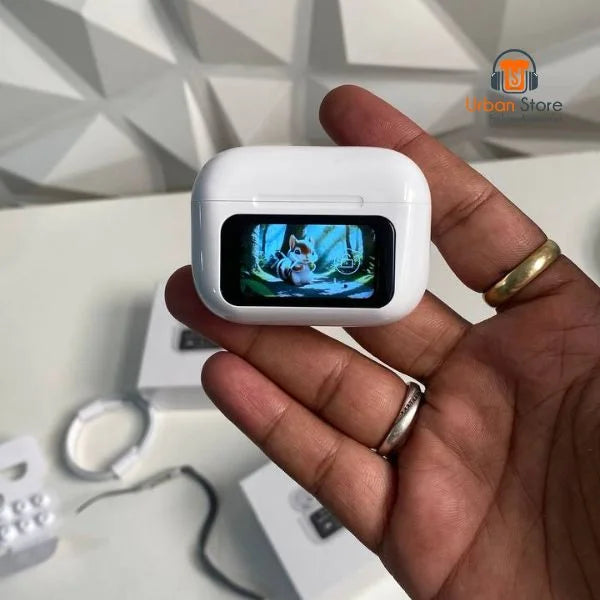 A9 Pro High Quality Sound, ENC Noise Reduction Wireless AirPods With Smart Touch Screen Control.