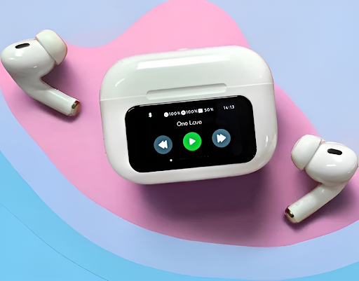 A9 Pro High Quality Sound, ENC Noise Reduction Wireless AirPods With Smart Touch Screen Control.